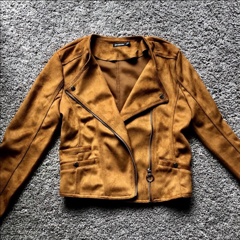 NWOT Stradivarius Suede Motorcycle Jacket